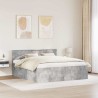 Cadre de lit Gris béton 200 x 200 cm Bois d'ingénierie 540994540994