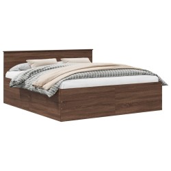 Cadre de lit Chêne brun 200 x 200 cm Bois d'ingénierie 540996540996