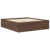 Cadre de lit Chêne brun 200 x 200 cm Bois d'ingénierie 540996540996