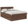 Cadre de lit Chêne brun 150 x 200 cm Bois d'ingénierie 540999540999