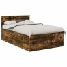 Cadre de lit Chêne fumé 135 x 190 cm Bois d'ingénierie 541000541000