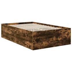 Cadre de lit Chêne fumé 135 x 190 cm Bois d'ingénierie 541000541000