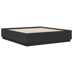 Cadre de lit Noir 200 x 200 cm Bois d'ingénierie 541006541006