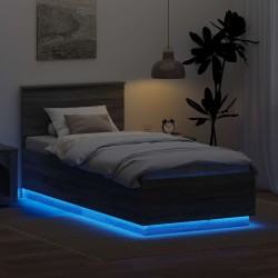 Cadre de lit Gris Sonoma 90 x 200 cm Bois d'ingénierie 541009541009