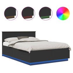 Cadre de lit Noir 150 x 200 cm Bois d'ingénierie 541025541025