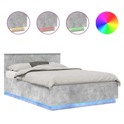 Cadre de lit Gris béton 150 x 200 cm Bois d'ingénierie 541027541027