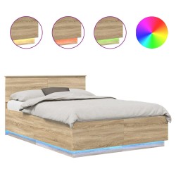 Cadre de lit Chêne Sonoma 150 x 200 cm Bois d'ingénierie 541037541037