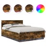 Cadre de lit Chêne fumé 140 x 200 cm Bois d'ingénierie 541042541042
