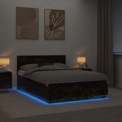 Cadre de lit Chêne fumé 140 x 200 cm Bois d'ingénierie 541042541042