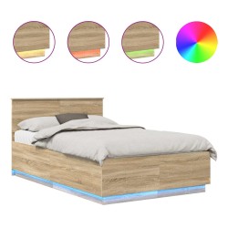 Cadre de lit Chêne Sonoma 135 x 190 cm Bois d'ingénierie 541045541045