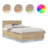 Cadre de lit Chêne Sonoma 135 x 190 cm Bois d'ingénierie 541045541045