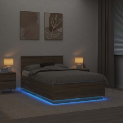 Cadre de lit Chêne Sonoma 135 x 190 cm Bois d'ingénierie 541045541045