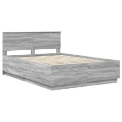Cadre de lit Sonoma gris 140 x 190 cm Bois d'ingénierie 541053541053