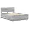 Cadre de lit Sonoma gris 140 x 190 cm Bois d'ingénierie 541053541053