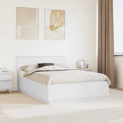 Cadre de lit Blanc 140 x 200 cm Bois d'ingénierie 541056541056