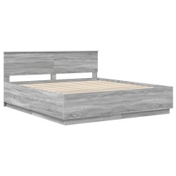 Cadre de lit Sonoma gris 180 x 200 cm Bois d'ingénierie 541059541059