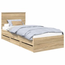 Cadre de lit Chêne Sonoma 75 x 190 cm Bois Ingénierie 541064541064
