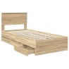 Cadre de lit Chêne Sonoma 75 x 190 cm Bois Ingénierie 541064541064