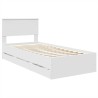 Cadre de lit avec tiroir Blanc 75 x 190 cm Bois Ingénierie 541080541080