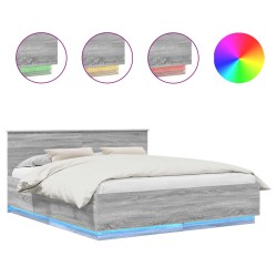 Cadre de lit Gris Sonoma 180 x 200 cm Bois d'ingénierie 541086541086