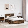 Cadre de lit Chêne fumé 120 x 190 cm Bois Ingénierie 541095541095