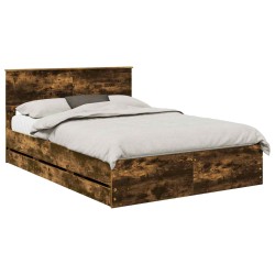 Cadre de lit Chêne fumé 150 x 200 cm Bois Ingénierie 541111541111