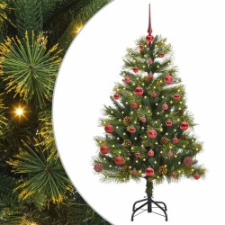 Sapin de Noël artificiel avec branches pliables et cônes 150 cm 541122541122