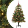 Sapin de Noël artificiel avec branches pliables et cônes 150 cm 541122541122
