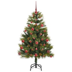 Sapin de Noël artificiel avec branches pliables et cônes 150 cm 541122541122
