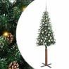 Sapin de Noël mince Vert 180 cm PVC et bois de pin massif 541125541125