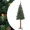 Sapin de Noël mince Vert 180 cm PVC et bois de pin massif 541131541131
