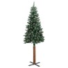 Sapin de Noël mince Vert 180 cm PVC et bois de pin massif 541131541131