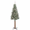 Sapin de Noël mince Vert 180 cm PVC et bois de pin massif 541140541140