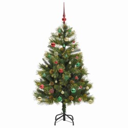 Sapin de Noël artificiel avec branches pliables et cônes 150 cm 541152541152