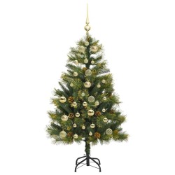 Sapin de Noël artificiel avec branches pliables et cônes 150 cm 541164541164