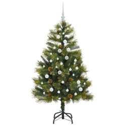 Sapin de Noël artificiel avec branches pliables et cônes 150 cm 541166541166