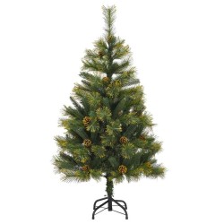 Sapin de Noël artificiel avec branches pliables et cônes 150 cm 541166541166