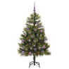 Sapin de Noël artificiel avec branches pliables et cônes 150 cm 541168541168