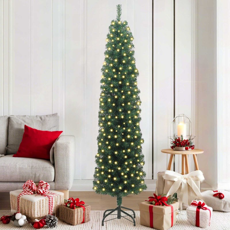 Sapin de Noël artificiel Vert 180 cm PVC et acier et plastique 541185541185