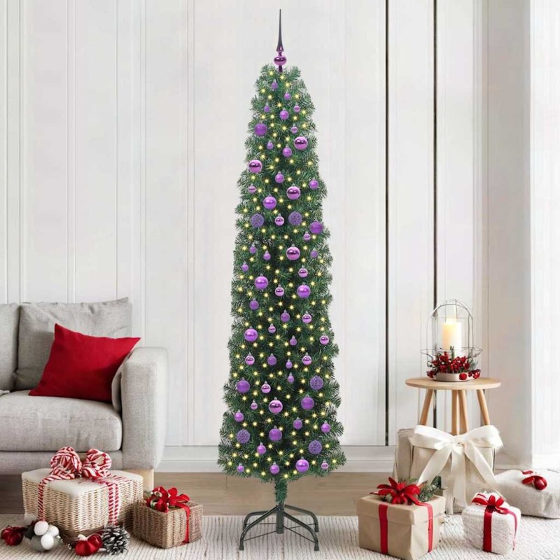 Sapin de Noël artificiel Vert 210 cm PVC et acier et plastique 541187541187