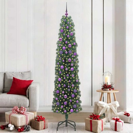 Sapin de Noël artificiel Vert 210 cm PVC et acier et plastique 541187541187