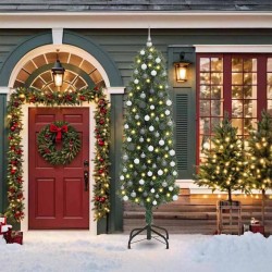 Sapin de Noël artificiel Vert 210 cm PVC et acier et plastique 541200541200