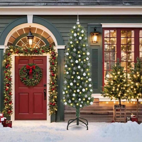 Sapin de Noël artificiel Vert 210 cm PVC et acier et plastique 541200541200