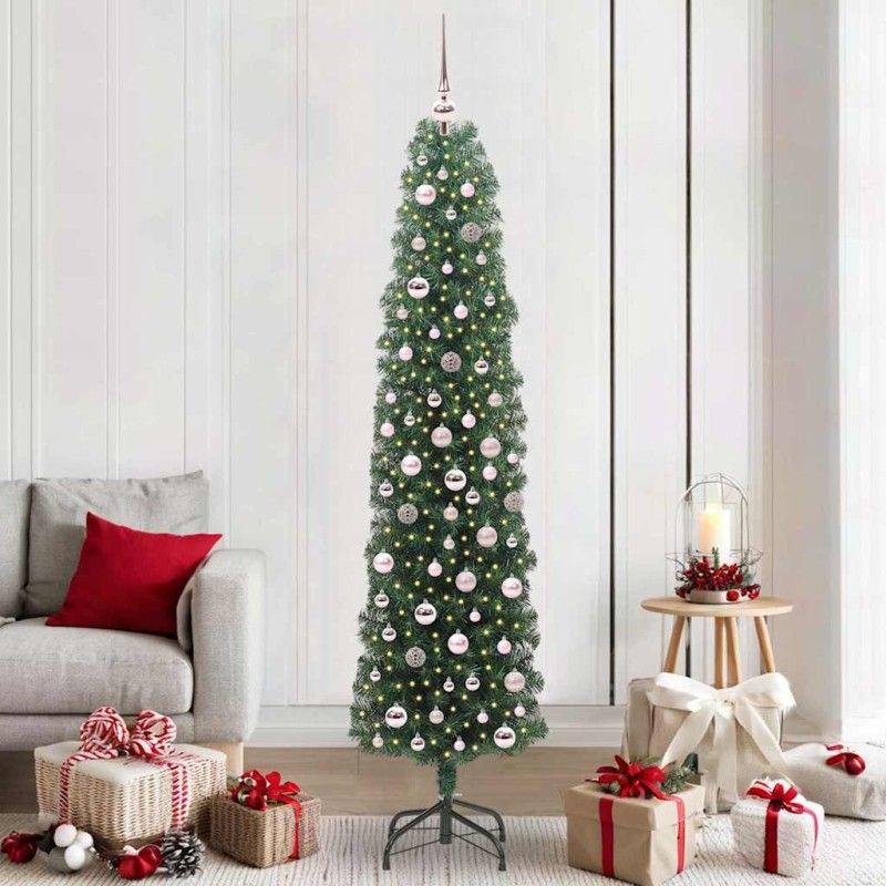 Sapin de Noël artificiel Vert 210 cm PVC et acier et plastique 541203541203