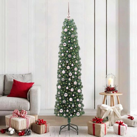 Sapin de Noël artificiel Vert 210 cm PVC et acier et plastique 541203541203