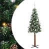 Sapin de Noël mince Vert 150 cm PVC et bois de pin massif 541210541210