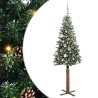 Sapin de Noël mince Vert 150 cm PVC et bois de pin massif 541211541211