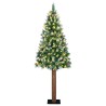 Sapin de Noël mince Vert 180 cm PVC et bois de pin massif 541214541214