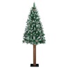 Sapin de Noël mince Vert 180 cm PVC et bois de pin massif 541214541214