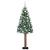 Sapin de Noël mince Vert 180 cm PVC et bois de pin massif 541216541216